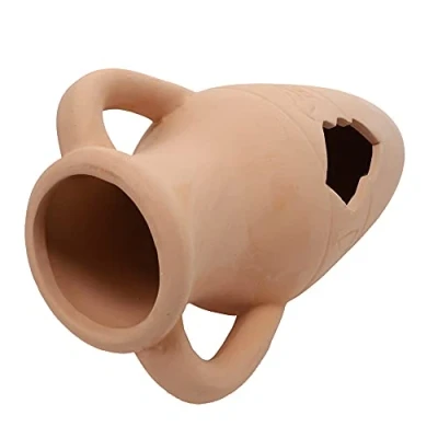 Afbeelding van Hobby Decoratie Keramische Amfora Beige L 28CM