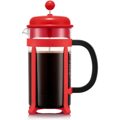 Afbeelding van Bodum Java French Press Cafetière Kunststof 8 kops Rood 1L