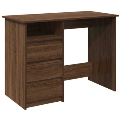 Afbeelding van vidaXL Bureau 102x50x75 cm bewerkt hout bruin eikenkleurig