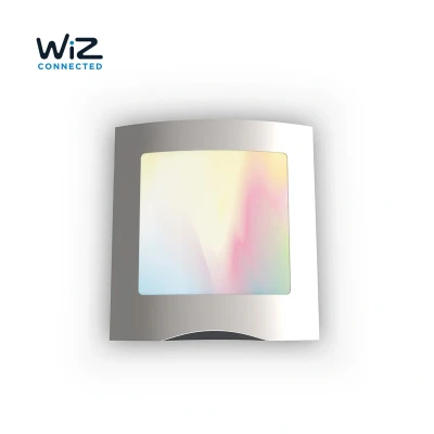 Afbeelding van LUTEC Farell Buitenverlichting LED Wandlamp Wiz Staalkleur