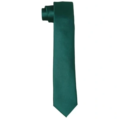 Afbeelding van DonDon Handgemaakte stropdassen voor heren, zijdelook, 6 cm, petrol groen