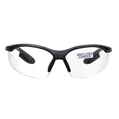 Afbeelding van voltX Constructor&#039; veiligheidsbril met volledige vergroting (niet bifocaal), transparant, +2,50 dioptrie + UV400 lens anti condenscoating