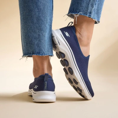Afbeelding van Skechers Instappers, Dames, Maat: 40, Blauw Textiel