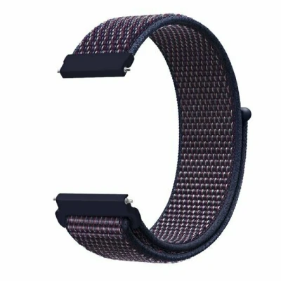 Afbeelding van Garmin Venu / Sq Sq2 2 plus Sport Loop nylon bandje Navy donkerpaars gemêleerd