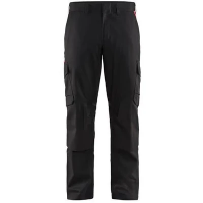 Image de Pantalon industrieà poches genouillères noir/rouge Blåkläder