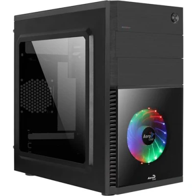 Image de AeroCool PGS C Series CS 105 Cosmo Tour micro ATX panneau latéral fenêtré pas d&#039;alimentation (ATX) noir USB/Audio