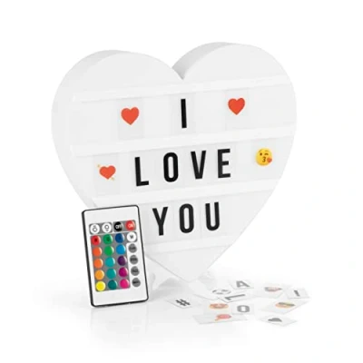Afbeelding van EASYmaxx LED lichtbak hart 173 letters &amp; 150 moodjis