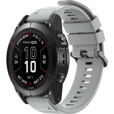 Afbeelding van imoshion bandje Geschikt voor Garmin Fenix 6x / Pro 7x 5x Quickfit Siliconen Grijs