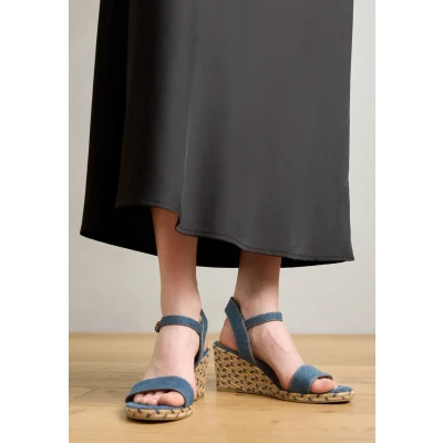 Afbeelding van Tamaris Espadrilles, Dames, Maat: 40, Denim Schoenen