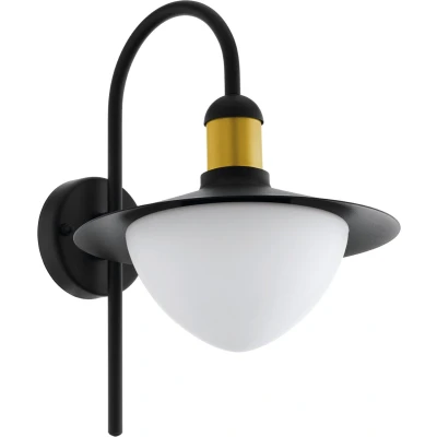 Afbeelding van EGLO Sirmione Wandlamp Voor buiten IP44 Zwart/Goud