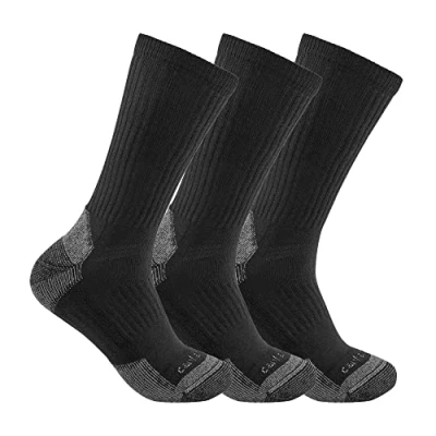 Afbeelding van Carhartt Set van 3 middelzware sokken katoenmix herensokken (1 stuk), zwart.