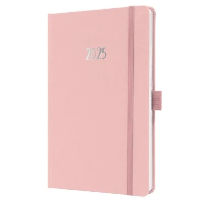 Afbeelding van Weekagenda Feel A5 2025 (NL/FR/EN/DU) Soft Rose Hardcover