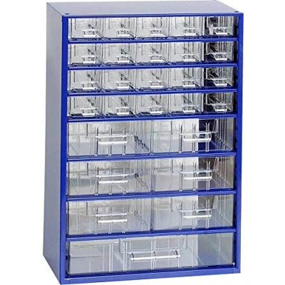 Afbeelding van Mars Svratka Werkplaatsmagazijnkast (b x h d) 306 460 155 mm Aantal vakken: 27 Vaste onderverdeling Inhoud 1 stuk(s)