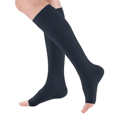 Afbeelding van medi VEN PLUS CCL2 AD normale compressiekousen zonder teenpunt, marineblauw