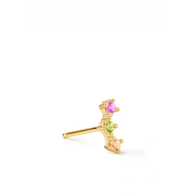 Afbeelding van Singularu Triple Spark Color Enkele oorbel goldcoloured, Dames, Maat: One Size, Gold coloured