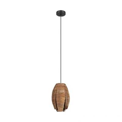 Afbeelding van hanglamp Mongu zwart/bruin Bruin Staal EGLO