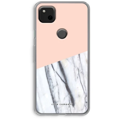 Afbeelding van Case Company® hoesje geschikt voor Google Pixel 4a A touch of peach Soft Cover Telefoonhoesje Bescherming aan alle Kanten en Schermrand