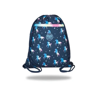 Afbeelding van Coolpack Uniseks sporttas met trekkoord, eenhoorn, groen, blauw, één maat, Blauw