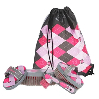 Afbeelding van Covalliero Kerbl 3210361 Lilli kinderreinigingsset Roze geruit