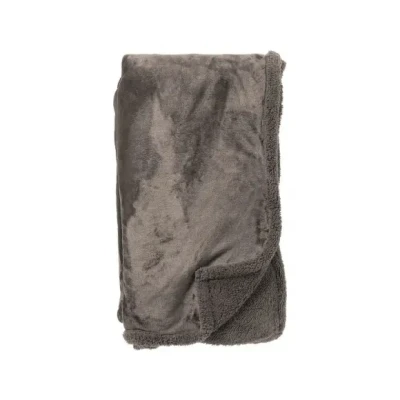 Afbeelding van Dutch Decor STANLEY Plaid 150x200 cm fleece deken met teddy en Driftwood taupe