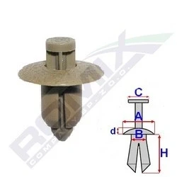 Afbeelding van ROMIX C60521 Clip, sier /beschermingslijst VOLVO: V50