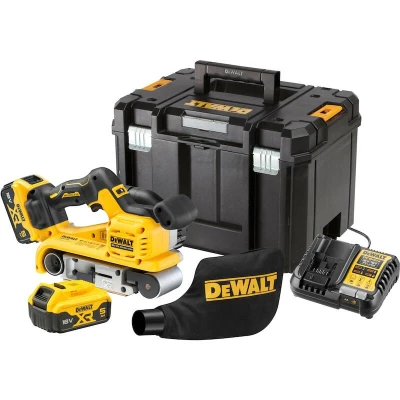Afbeelding van DeWALT DCW220P2 Accu Bandschuurmachine 75x533mm Brushless 18V XR 5.0Ah in TSTAK