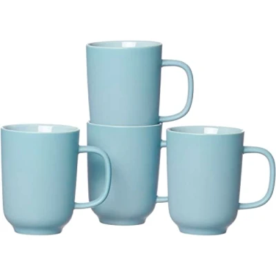 Afbeelding van Luxe Moderne Ritzenhoff &amp; Breker Koffiebekerset Jasper, 4 delig, elk 285 ml, grijs, aardewerk, ideaal voor thee en koffie