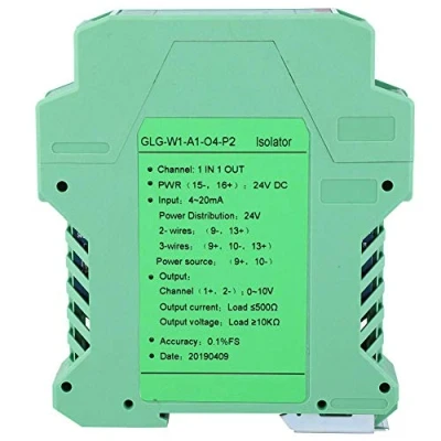 Afbeelding van DC 24 V voedingssignaal isolator zender, SPS 4 20mA detectie signaal conditioner (één ingang en uitgang tot 0 10V)