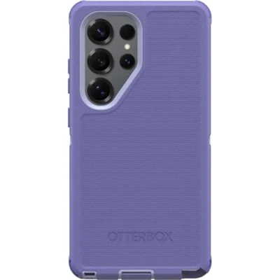 Image de OtterBox Defender Series Coque de protection pour téléphone portable robuste coins renforcés silicone, mousse viscoélastique majesté la montagne (violet) Samsung Galaxy S25 Ultra