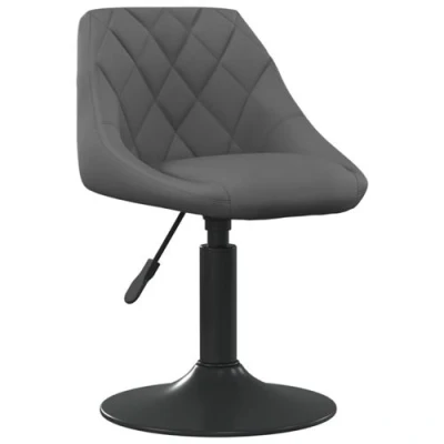 Image de vidaXL Chaise de salle à manger Gris foncé Velours3088814