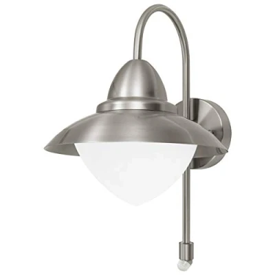 Afbeelding van EGLO Sidney Wandlamp Buiten E27 37,5 cm Sensor Roestvast Staal