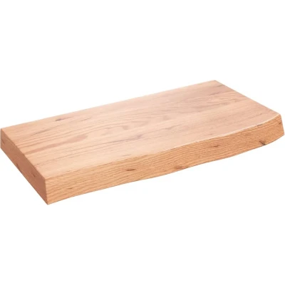 Afbeelding van vidaXL Wastafelblad 60x30x(2 6) cm behandeld massief hout lichtbruin