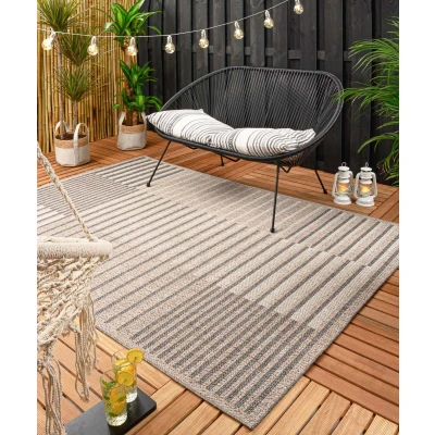 Afbeelding van Buitenkleed Blokken Urban Oudroze 66x230 Cm