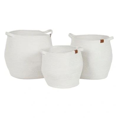 Afbeelding van Basket spelset Home ESPRIT Wit Modern 34 x cm (3 Onderdelen)