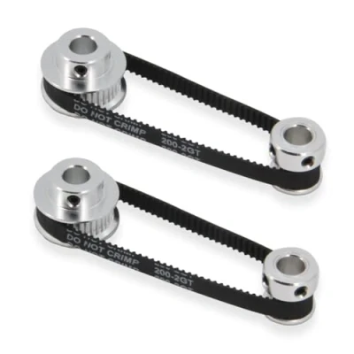 Afbeelding van TUZUK 2 stuks GT2 20 en 36 tanden, boring 8 mm, aluminium tandriemschijf met lengte, 200 mm breedte, 6 riem (20 36T 8B 6)