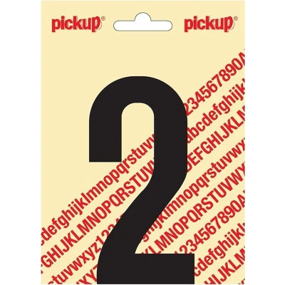 Afbeelding van Pickup Plakcijfer Nobel 120mm Zwart 2