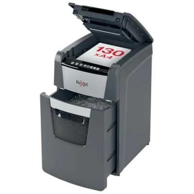 Afbeelding van Papiervernietiger Rexel Optimum Auto+ 130X snippers 4x28mm