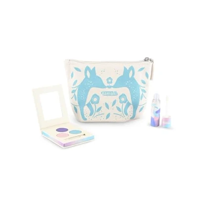 Afbeelding van Biologische make uptas voor kinderen, winterpalet en roze glitter, Namaki
