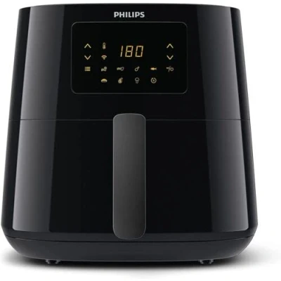 Afbeelding van Philips 5000 series HD9280/91 friteuse Enkel 6,2 l Vrijstaand 2000 W Heteluchtfriteuse Zwart, Zilver