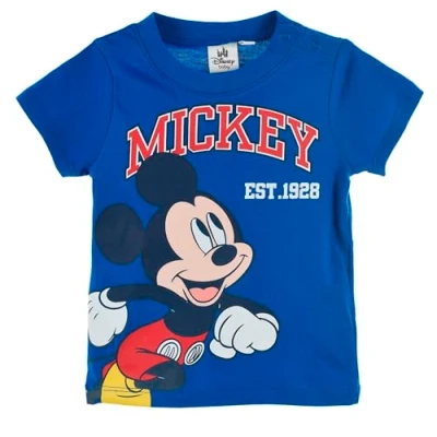 Afbeelding van Mickey Mouse T shirt met korte mouwen voor baby&#039;s, Blauw