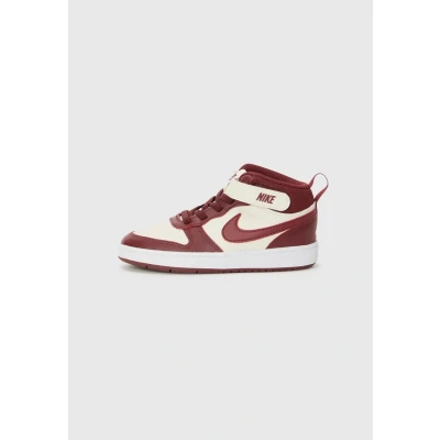 Afbeelding van Nike Sportswear Court Borough 2 Unisex Sneakers hoog voor kinderen, Maat: 19.5, Soft pearl/dark team red Kunststof/textiel/leer