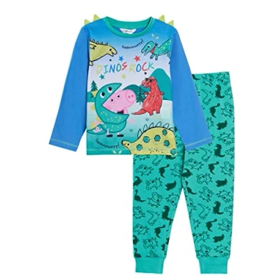 Afbeelding van Peppa Pig George 3D dinosaurus pyjama voor kinderen, Groen