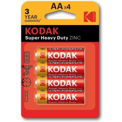 Afbeelding van Kodak AA 4 x Super Heavy Duty batterijen