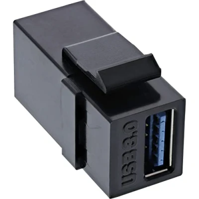 Afbeelding van InLine Keystone 76202L USB 3.0 A vrouwelijk/vrouwelijk Zwart