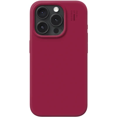 Afbeelding van iDeal of Sweden Hoesje Geschikt voor iPhone 14 Pro Silicone Case donkerrood