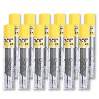 Afbeelding van Potloodstift Pentel 0.9mm zwart per koker 2B