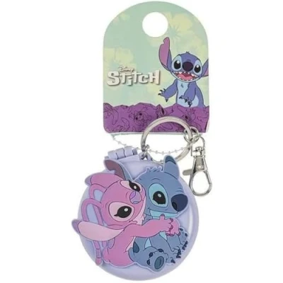 Afbeelding van STITCH &amp; ANGEL Compact Mirror Hairbrush Keychain
