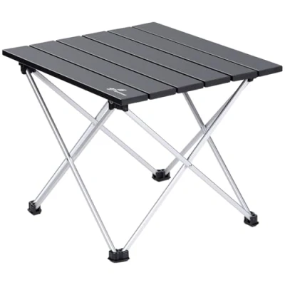 Afbeelding van Camping tafel, Sportneer opvouwbare tafel met opbergzakken, draagbare lichtgewicht aluminium tafelblad en draagtas Prefect voor dineren, snijden, koken, picknick, buiten, strand, wandelen, vissen, S