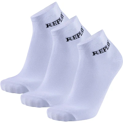 Afbeelding van Replay Low Cut Socks (3 Pair Banderole) RP100629 White/Black