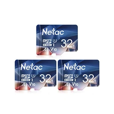 Afbeelding van Netac 32G micro SD kaart, 3 stuks, A1, U1, C10, V10, FHD, 600X, UHS I snelheid tot 90/10 MB/sec(R/W) kaart voor telefoon, camera, switch, Gopro, tablet